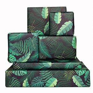 central 23 wrapping paper (x6) sheets – green leaves and plants – eco gift wrap for men and women – recyclable – trendy design for girls – for birthdays