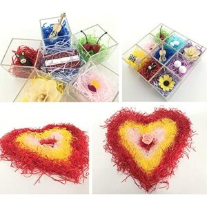 LJY 0.7LB Multicolored Raffia Paper Shreds & Strands Shredded Crinkle Confetti for DIY Gift Wrapping & Basket Filling