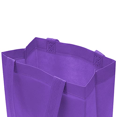 Gift Bags Bulk - 12 Pack Small Reusable Bag with Handles, Cute Assorted Rainbow Solid Color Fabric Gift Wrap Tote for Kids Birthday Gifts & Party Favors, Presents, Christmas, Goodie Bags - 8x4x10