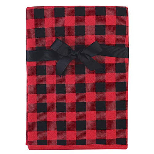 Hudson Baby Unisex Baby Quilted Multi-Purpose Swaddle, Receiving, Stroller Blanket, Buffalo Plaid 1-Pack, One Size