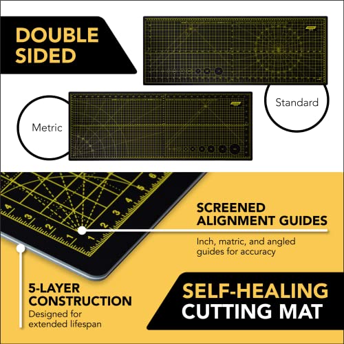 KOUGU Ultimate Surface Protection Hobby Mat - 31 x 12 Inches - Our Premium Silicone & Cutting Mats for Crafts Are Designed for Maximum Surface Protection - Durable, Easy to Clean Crafting Mat