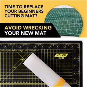 KOUGU Ultimate Surface Protection Hobby Mat - 31 x 12 Inches - Our Premium Silicone & Cutting Mats for Crafts Are Designed for Maximum Surface Protection - Durable, Easy to Clean Crafting Mat