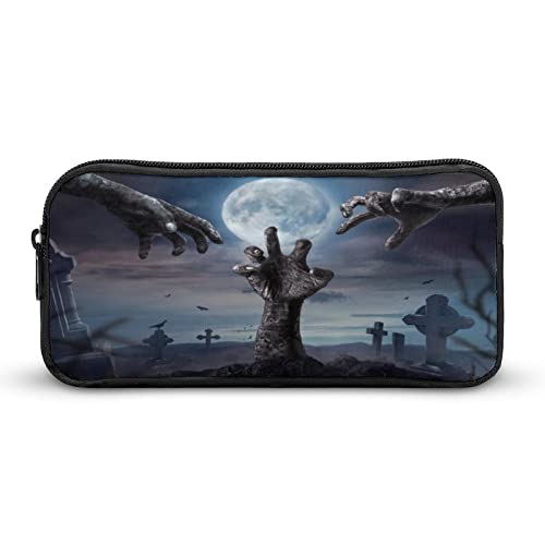 Zombie Hand in Halloween Night Pencil Case Pencil Pouch Coin Pouch Cosmetic Bag Office Stationery Organizer