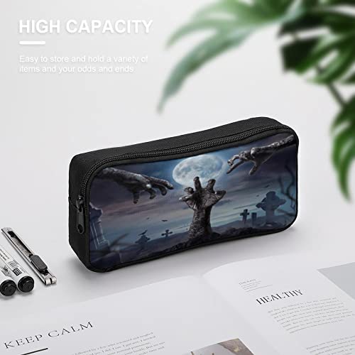 Zombie Hand in Halloween Night Pencil Case Pencil Pouch Coin Pouch Cosmetic Bag Office Stationery Organizer