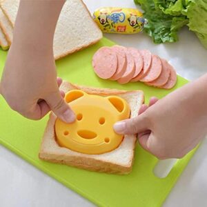 LETTO & TAILOR 41 Pieces Wooden Kids Kitchen Knife Set and Sandwich Cutter for Kids Gloves Cutting Board Fruit Vegetable Crinkle Cutters Sandwich Cutter, Mickey Shapes Mold