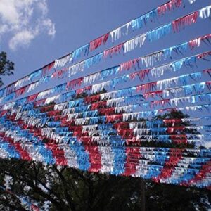 Generic 60 Ft.Metallic Fringe Pennant Red,Blue,Silver Auto Dealer Supplies Car Lot Dealership Patriotic