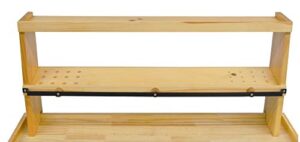 35″ x 7-1/4″ x 17″ wooden bench shelf jewelry making tools workbench storage organizer