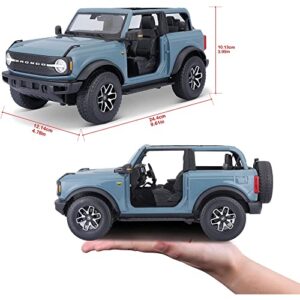 Maisto Diecast Cars 2021 Ford Bronco Badlands Blue Special Edition 1/18 Diecast Model Car by Maisto 31457