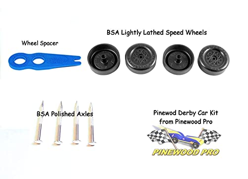 Pinewood Pro Pine Derby Car Kit with PRO Graphite - Painted and Weighted - Black Barracuda