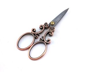 yueton vintage european style needlework embroidery scissors (copper)