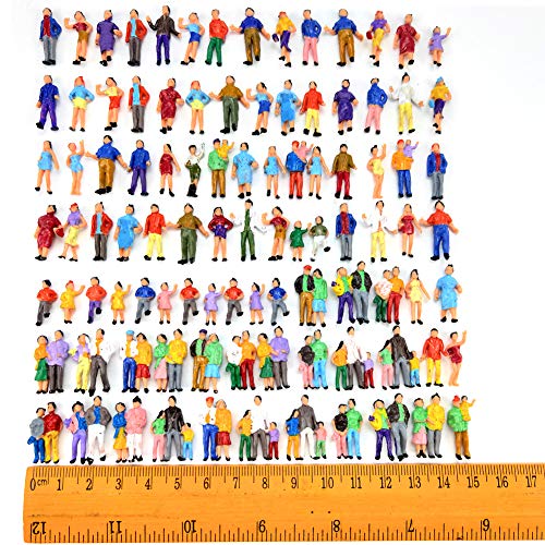 100pcs 1:87 HO Scale Standing Scenery Passengers Model Train Park Street People Figure Model Building Kit