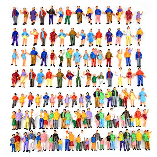 100pcs 1:87 HO Scale Standing Scenery Passengers Model Train Park Street People Figure Model Building Kit