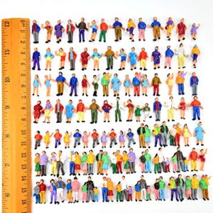 100pcs 1:87 HO Scale Standing Scenery Passengers Model Train Park Street People Figure Model Building Kit