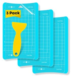 htvront card mat for cricut joy – 3 pack 4.5″x6.5″ card mat, durable sticky & reusabe card mats for cricut joy, sticky blue card mat replacement accessories for cricut joy
