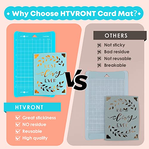 HTVRONT Card Mat for Cricut Joy - 3 Pack 4.5"x6.5" Card Mat, Durable Sticky & Reusabe Card Mats for Cricut Joy, Sticky Blue Card Mat Replacement Accessories for Cricut Joy