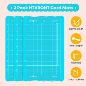 HTVRONT Card Mat for Cricut Joy - 3 Pack 4.5"x6.5" Card Mat, Durable Sticky & Reusabe Card Mats for Cricut Joy, Sticky Blue Card Mat Replacement Accessories for Cricut Joy