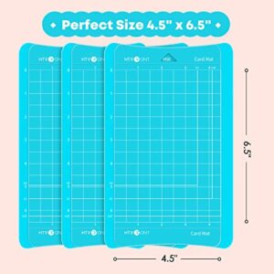 HTVRONT Card Mat for Cricut Joy - 3 Pack 4.5"x6.5" Card Mat, Durable Sticky & Reusabe Card Mats for Cricut Joy, Sticky Blue Card Mat Replacement Accessories for Cricut Joy