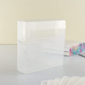 3 pack transparent storage boxes for storing coloring markers blending brushes craft supplies durable plastic boxes die cuts stencil stroage packets scrapbooking supplies arts crafts collecting case