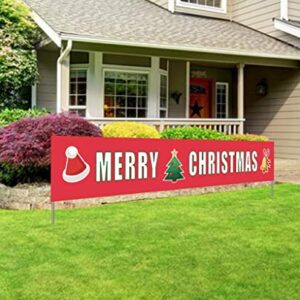 Merry Christmas Banner | Large Xmas Sign | Huge Xmas House Home Outdoor Party Decoration