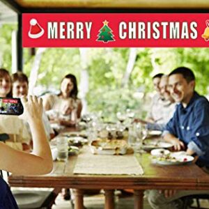 Merry Christmas Banner | Large Xmas Sign | Huge Xmas House Home Outdoor Party Decoration