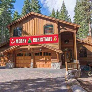 Merry Christmas Banner | Large Xmas Sign | Huge Xmas House Home Outdoor Party Decoration