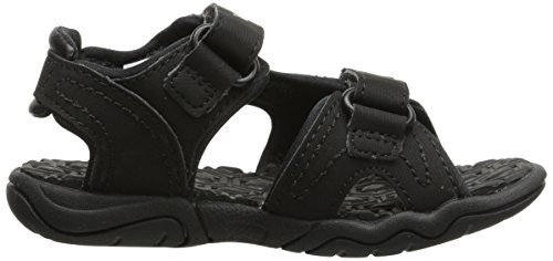 Timberland baby boys Adventure Seeker 2-strap Flat Sandal, Blackout, 7 Big Kid US