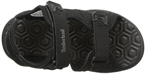 Timberland baby boys Adventure Seeker 2-strap Flat Sandal, Blackout, 7 Big Kid US