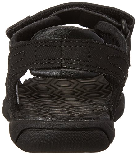 Timberland baby boys Adventure Seeker 2-strap Flat Sandal, Blackout, 7 Big Kid US