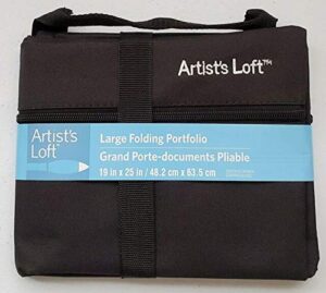 large folding portfolio 19 in. x 25 in. zippered heavy canvas bag