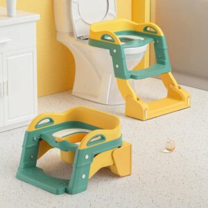 2 in1 potty training seat and widening double layer pedal toilet ladder,potty with non slip pad,two sets,with toilet training function,with toilet training function