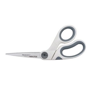 westcott 8″ bent titanium bonded non-stick craft scissors with adjustable glide feature (16374)