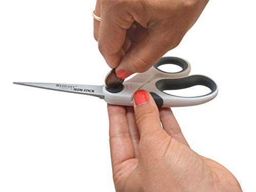 Westcott 8" Bent Titanium Bonded Non-Stick Craft Scissors with Adjustable Glide Feature (16374)