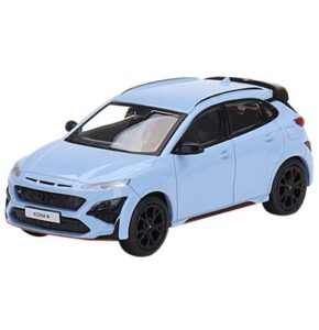 hyundai kona n performance light blue limited edition to 1800 pieces worldwide 1/64 diecast model car by true scale miniatures mgt00450