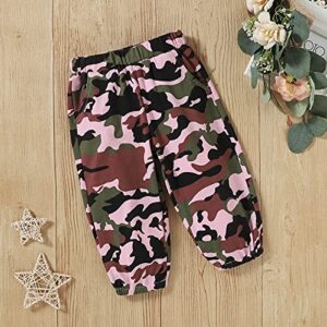 Toddler Baby Girl Winter Outfits Blessed Printed Hooded Top + Camouflage Pants 2pcs Clothes Set Tracksuit