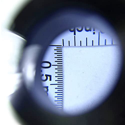 Mexi Handheld 10X Magnifier Loupe Optical Glass Magnifying Glass with Light Scale Magnifying Jewelry Loupe with Measure Scale