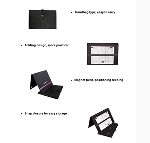 Yarn Ave Knitting Pattern Holder Fold-Up Style Knitting Chart Keeper Knitting Progress Keeper with 3 Small Magnets, 1 Large Magnet Strip and 1 Pen, Small Size - 7 x 10.5 Inches, Wine