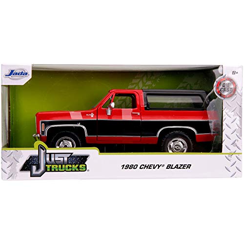 Jada Toys Just Trucks 1:24 1980 Chevrolet Blazer K5 Die-cast Car Red/Black, Toys for Kids and Adults