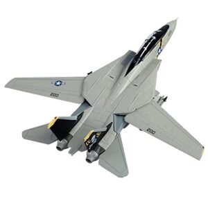 HANGHANG 1/100 F14 Tomcat Model Skeleton Fighter（Foldable Wings） Attack Plane Diecast Military Models Metal Airplane Models for Collection or Gift