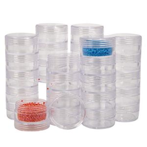 The Beadsmith Personality Case, Clear Plastic Bead Storage Case with 28 Removable and Stackable Jars, Includes 6 Screw top lids, Organizer Storage for Beads, Snap Lock Case for Jewelry and Crafts