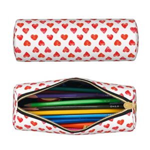 Love Heart Pencil Case Women Pen Pouch Simple Carrying Box for Adult With Smooth Zipper Durable Lightweight for Office Organizer Storage Bag