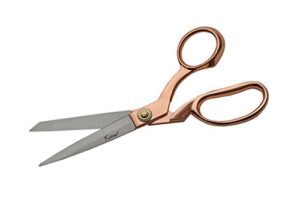 szco supplies 8.5” fatima heavy-duty professional fabric tailor scissors for home crafts and office with rose gold finished handle