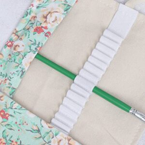 NUOBESTY Roll Up Pen Pouch Pencil Roll Wrap Colored Pencil case Pencil Holder case Roll- Up Pencil Bag 36 Slots Canvas Pencil Bag Roll