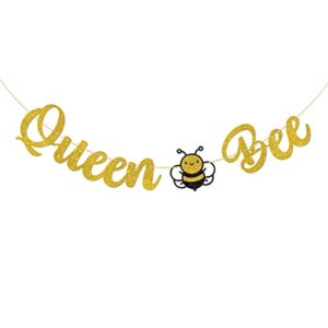 halawawa queen bee banner, bumble bee theme mother birthday mommy to bee party decoration banner, bee theme party mommy to be happy birthday mom sign banner photo booth props