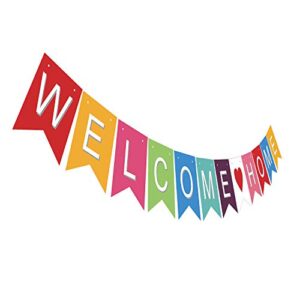 gyzone welcome home garland banner supplies for kids and adults birthday party decorations party supplies