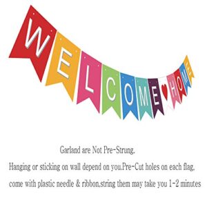 Gyzone Welcome Home Garland Banner Supplies for Kids and Adults Birthday Party Decorations Party Supplies
