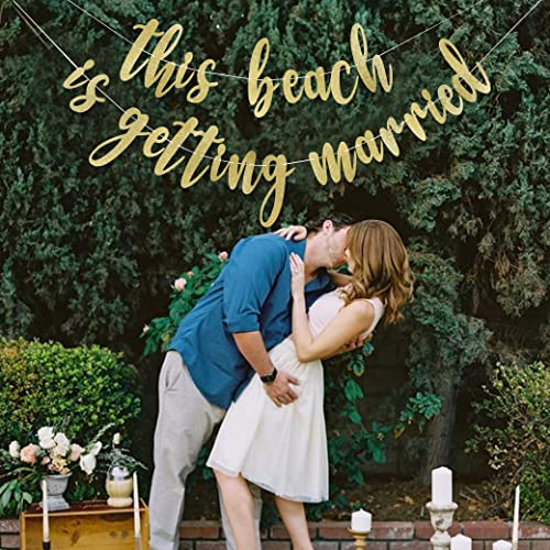 Bachelorette Banner - This beach is getting married banner, Beach Bachelorette banner，beach bachelorette banner, tropical bach, final flamingle, Beach bach