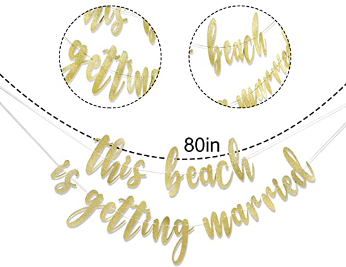 Bachelorette Banner - This beach is getting married banner, Beach Bachelorette banner，beach bachelorette banner, tropical bach, final flamingle, Beach bach