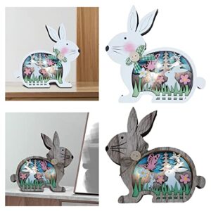 2 Easter Bunny Wooden Room Children Room