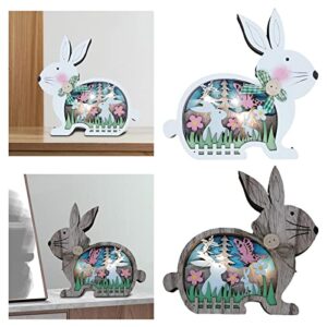 2 Easter Bunny Wooden Room Children Room