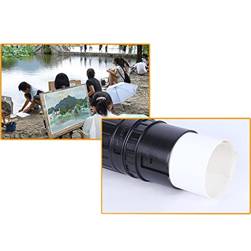 Fityle 3 Sizes Plastic Drawing Tube Blueprint Carrier Case Telescoping Document Storage Expandable Carrying Tube Artists Supplies, Portable - 80 x 650mm